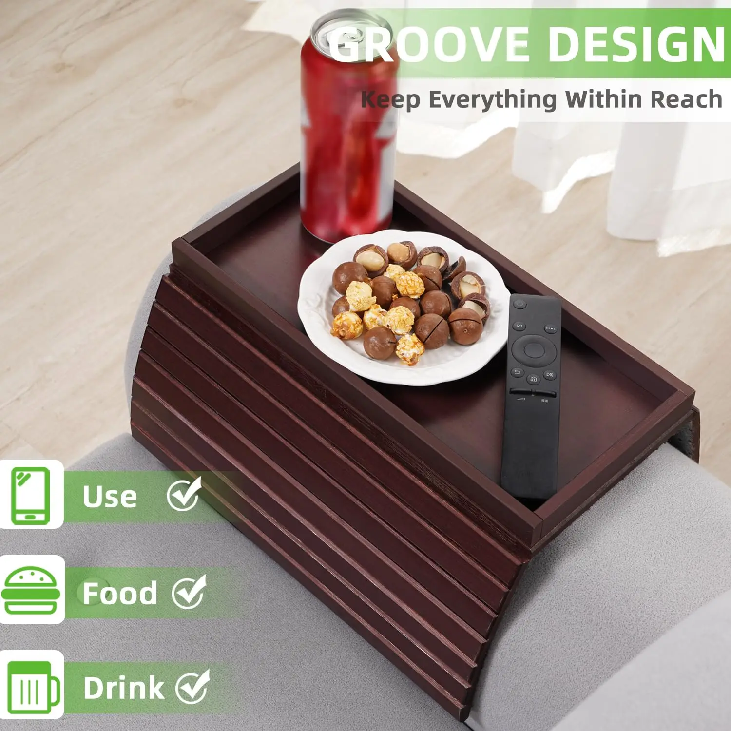 product zc custom couch tray anti slip couch armrest table customized logo couch arm tray sofa armrest tray for livingroom-6