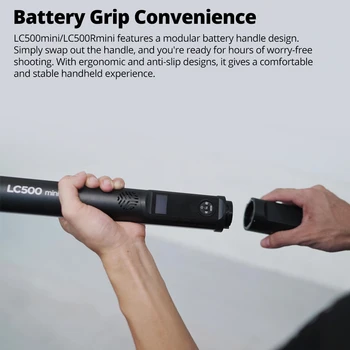 Godox LC500 Mini LC500R Mini 2500K-8500K LED Light Stick Lighting Effects CRI 95 TLCI 96 Handheld Tube Lamp With Barndoor detail image