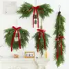 Christmas scene 4-piece set-wreath wall hanging horn rattan
