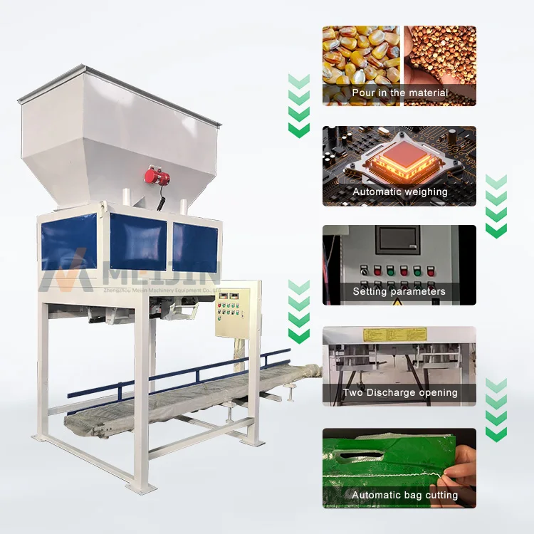 Multi-Function Packaging Machine Sunflower Seeds Feed Legume Beans Fertilizer Wood Granule duplex Packing Machine