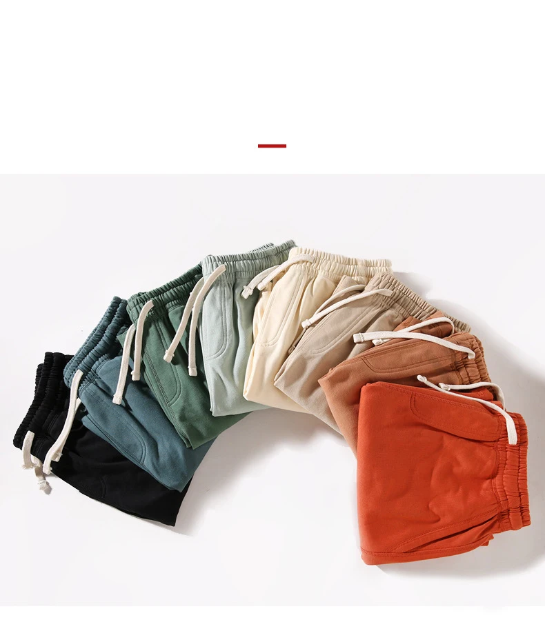 Personalizzato all'ingrosso di alta qualità 350 grammi 100% cotone Plus Size Pantaloncini da uomo Plain Heavyweight French Terry Pantaloni unisex912_voghion.com