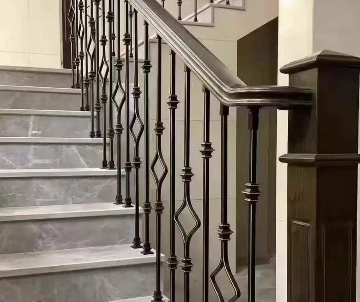 Steel Step Railing Parts Modern Design Iron & Steel Stair Railing Parts for Indoor Application ...