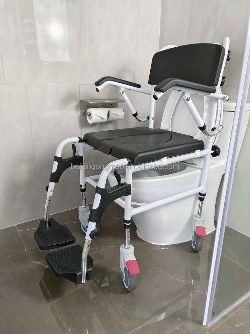 Beiqin7006b Commode Shower Wheelchair Commode Chair For Toilet With