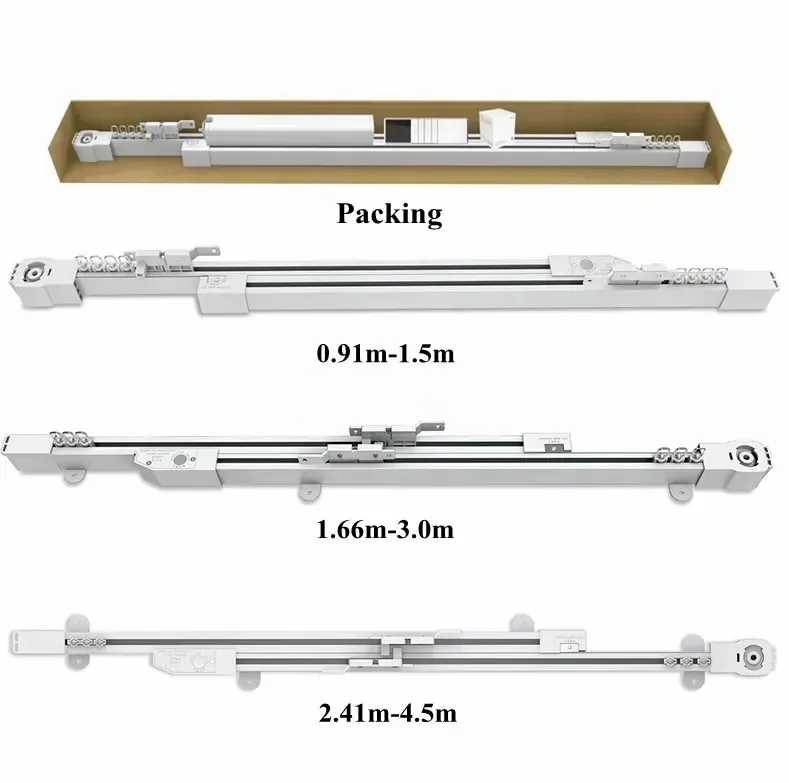 Retractable Track Frame Best Price Motorized Extendable Aluminum Curtain Rail Track Retractable ...