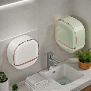 Wall-mounted Soap Box Plastic bar Soap Holder Drain Bathroom Soap Holder