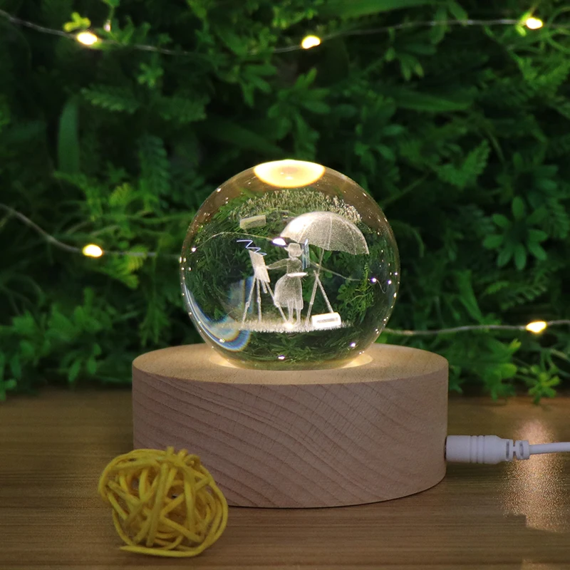 3d crystal night light