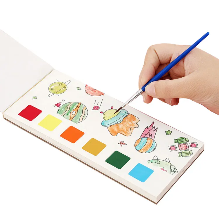 Custom Children Palette Color Filling Book Magic Water Painting Book