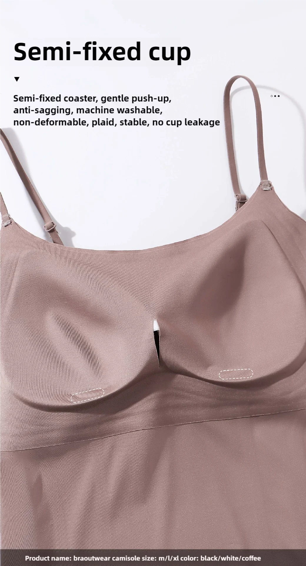 Live's Beautiful Everyday 2-in-1 Camisole Back Seamless No-Piercing ...