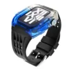 pin buckle-gold blue gradient case-black strap