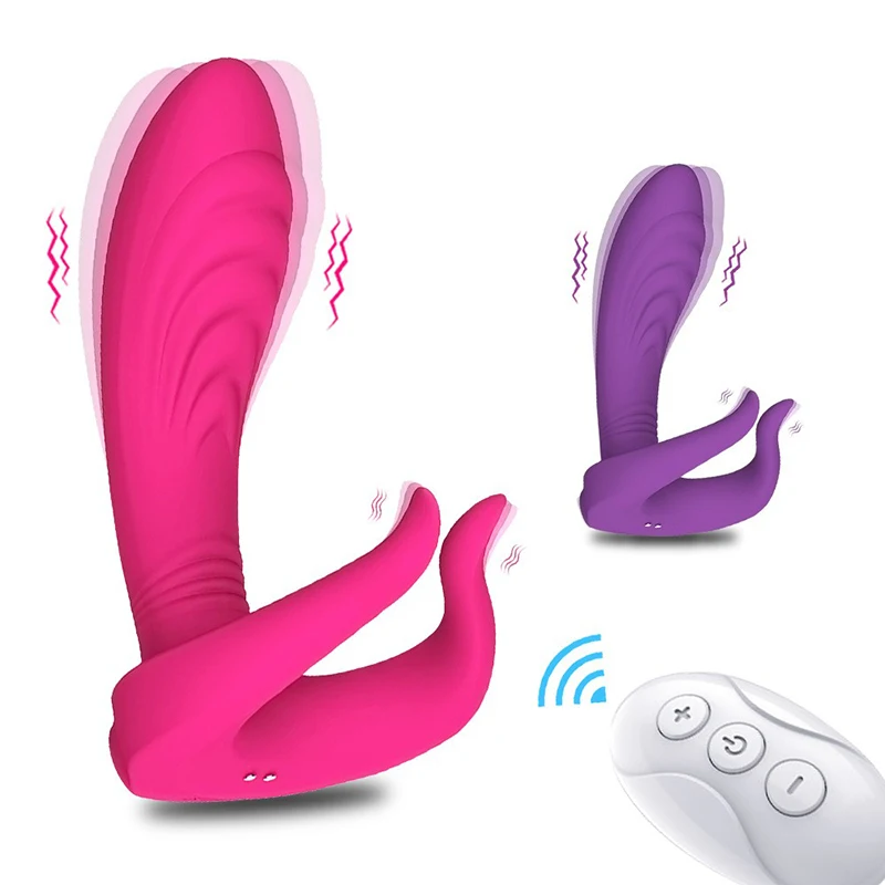 Double Penetration Strap On Cock Ring Dual Penis Ring Anal G Spot Massager Dildo Anal Plug Vibrator For Couples Sex Toys
