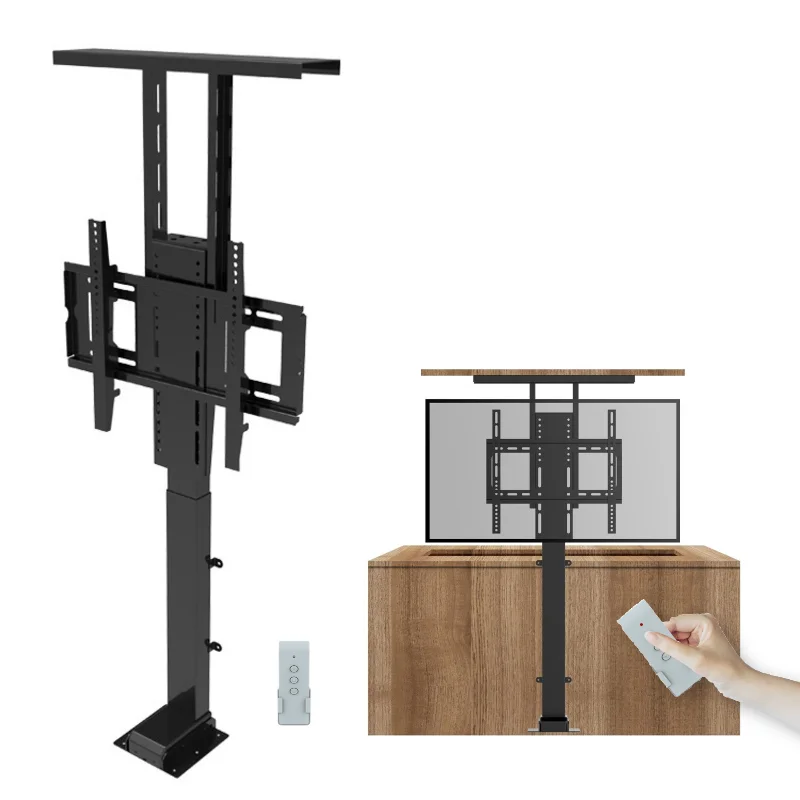 Motorized Remote Control Drop Down TV Lift Automatic System Electric Under Bed TV Lift Stands for 32-70"