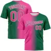 Gradient Style - Kelly Green Pink  White