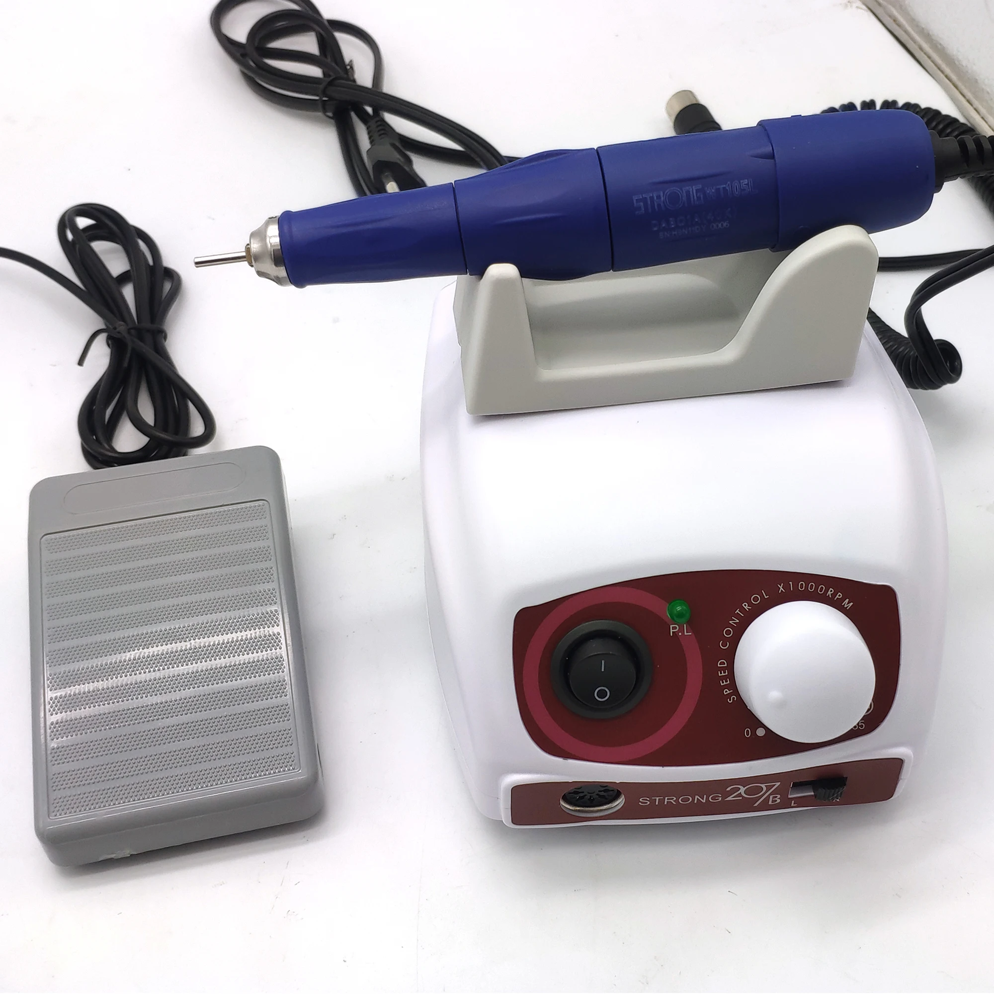 Strong 207B Nail Drill - 65W Control Box & 35000RPM Handpiece