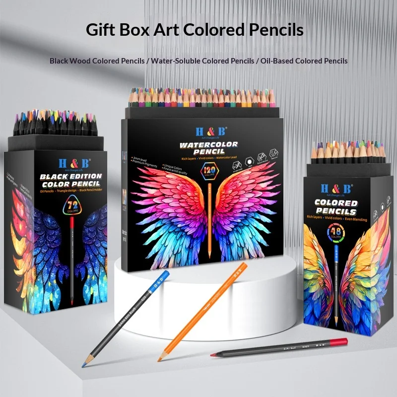 Professionele kleurpotloden set aquarel en oliebasis_voghion.com