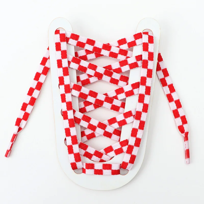 Creative Mosaic Two-Color Checkerboard Shoelaces for Sneakers