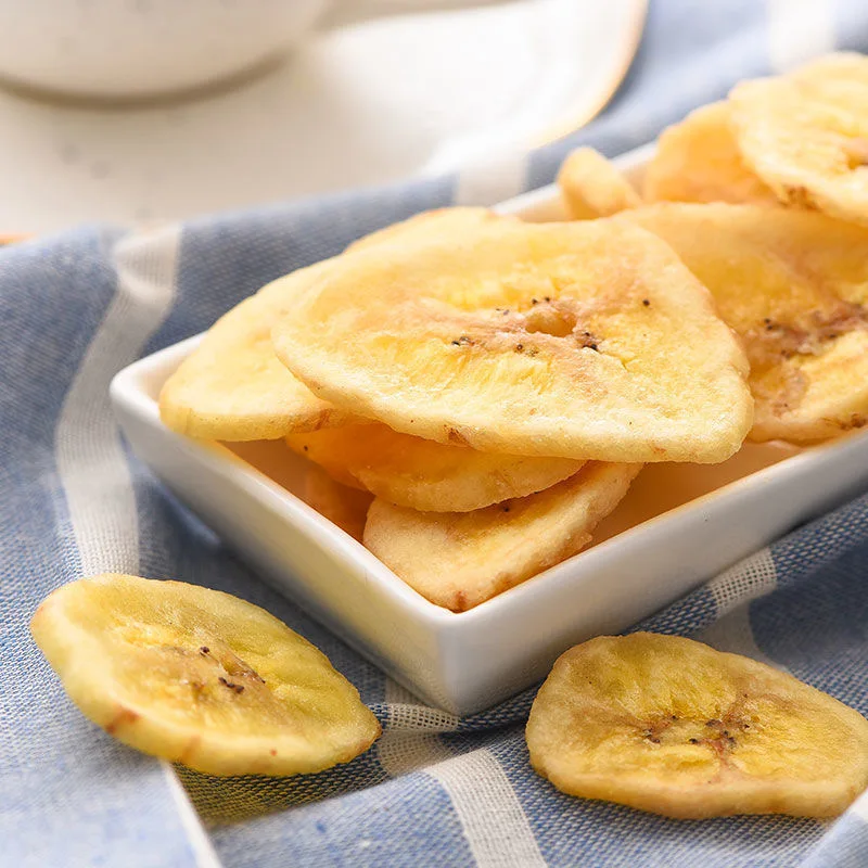Хрустящие здоровые питательные сухофрукты от производителя сушеных банановых чипсов