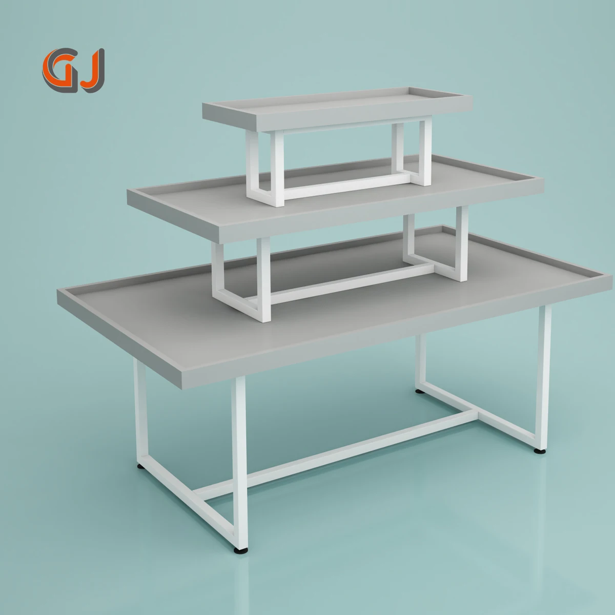 Modern Retail Store 4 Tiers Display Stand Rack Table Wooden Makeup Shelvinig for Stationery Gift Boutiques Shop