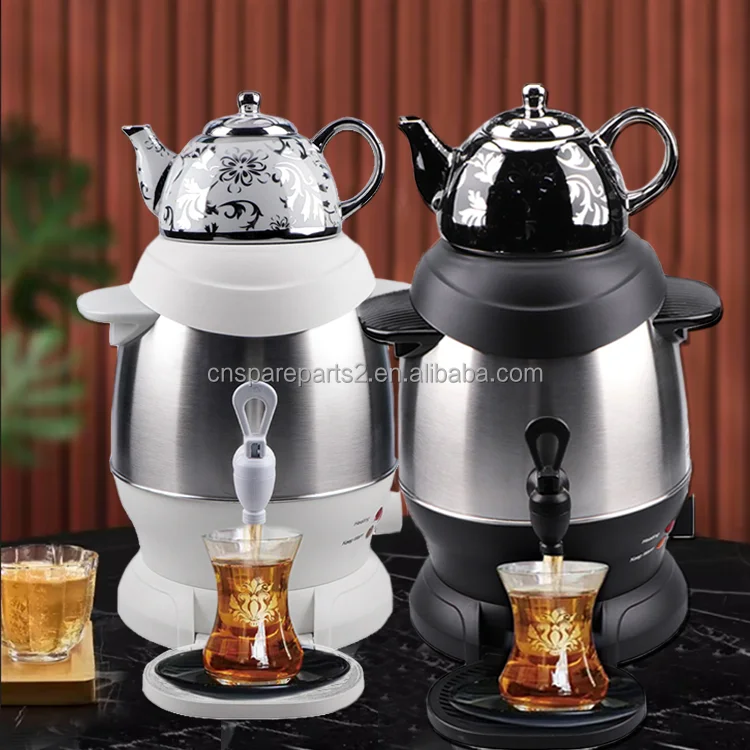 High Quality 4l Stainless Steel Electric Tea Pot Kettle Persian Turkish Tea  Kettle Electric Russian Samovar and Tea Maker