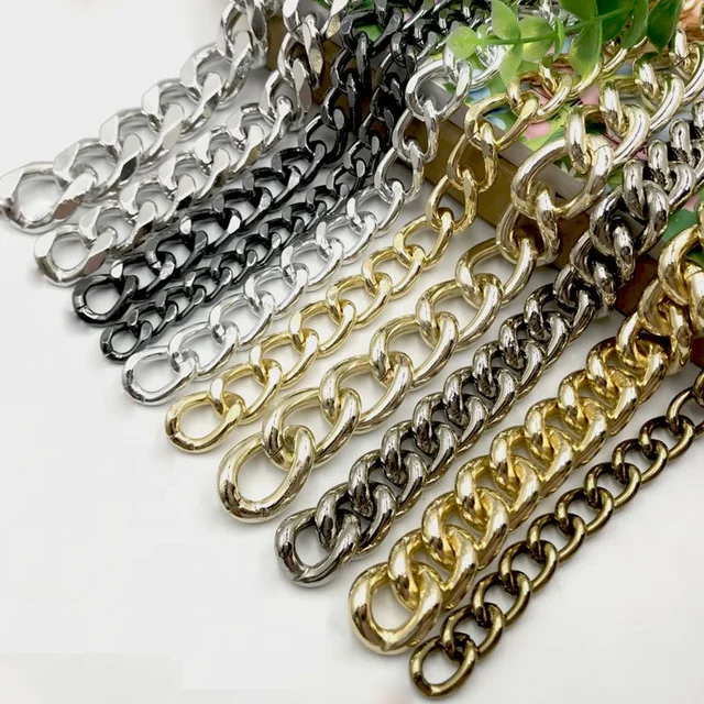 DIY Metal Aluminum Link Chain For handbag Chain Strap Cadena Grande Para Bolsos