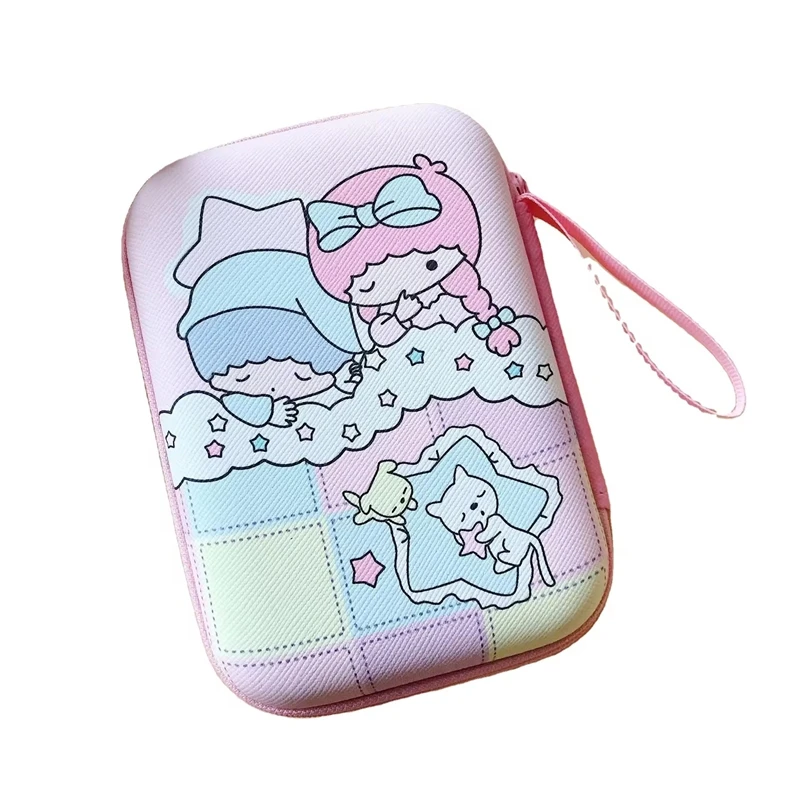 Cartoon Kuromi Pompompurin Charger PU storage bag kawaii headphone data ...