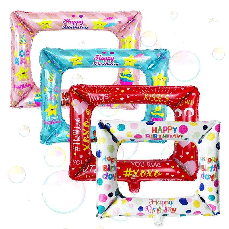 Fete D Anniversaire Decoration Cadre Photo En Aluminium Film Ballon Rose Bleu Rouge Gateau D Anniversaire Cadre Photo Anniversaire Ballon En Gros Buy Ballon Gonflable Auto Joyeux Anniversaire Ballon D Eclairage Joyeux Anniversaire Ballons En Gros