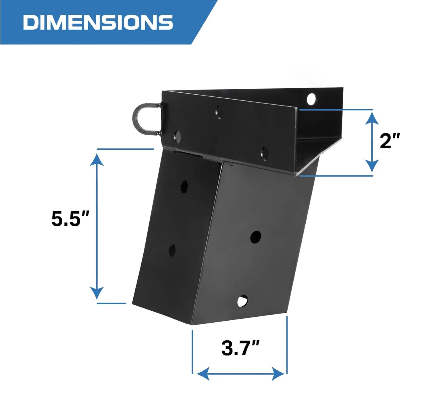Deer Stand Brackets,4x4 Inch Black Powder Coated Steel Tree Stand