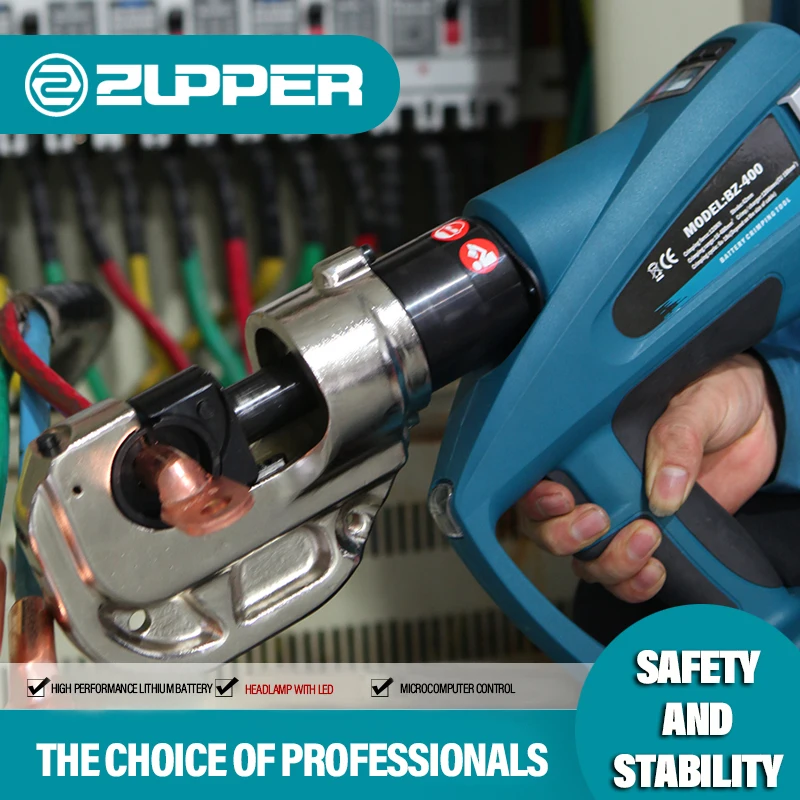 ZUPPER BZ-400 Battery Crimping Tool for Cable Lugs 16-400mm²