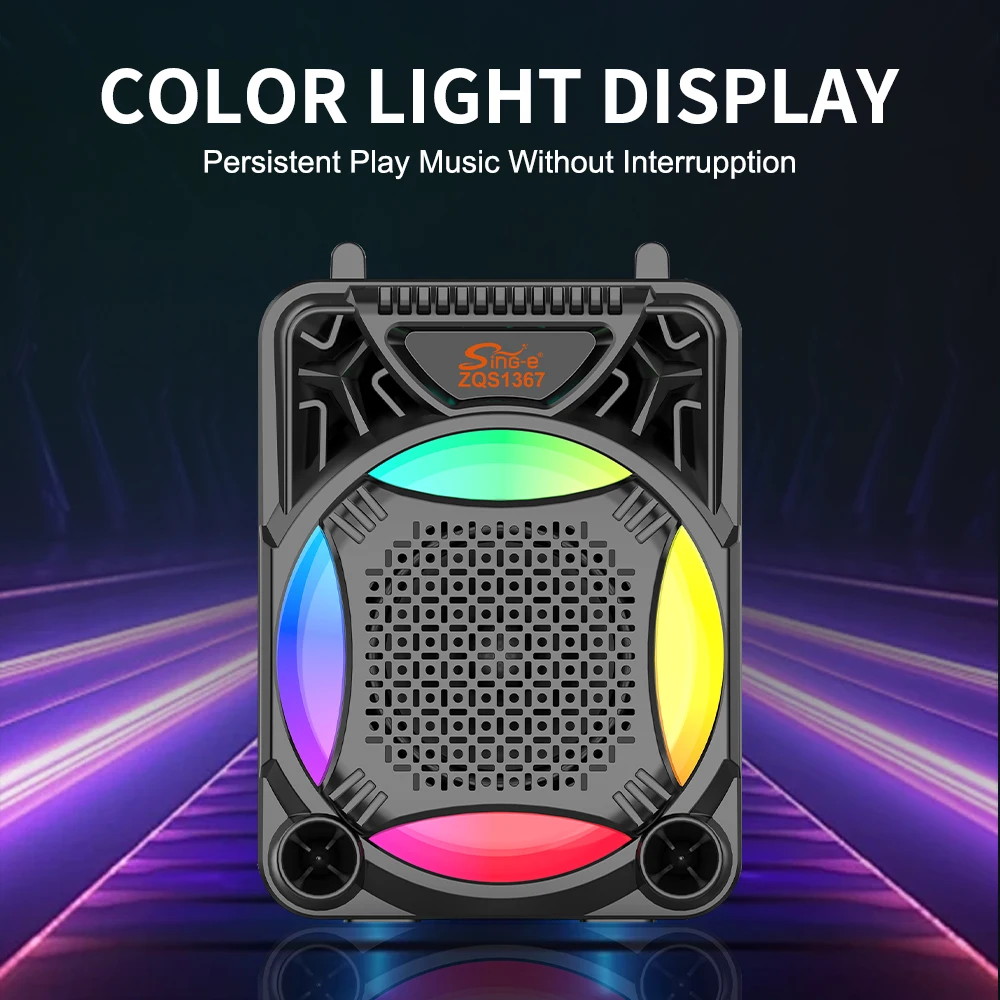 SING-E ZQS1367 Taşınabilir Kablosuz 5.0 HiFi Subwoofer Hoparlör