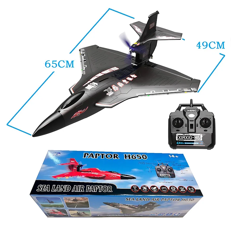 Raptor H650 Led Lights Sea Land Air 3 In 1 Aerobatics Stunt Radio ...