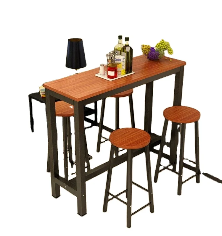 Creative Wall Partition Simple High Stool Small Bar Table Combination