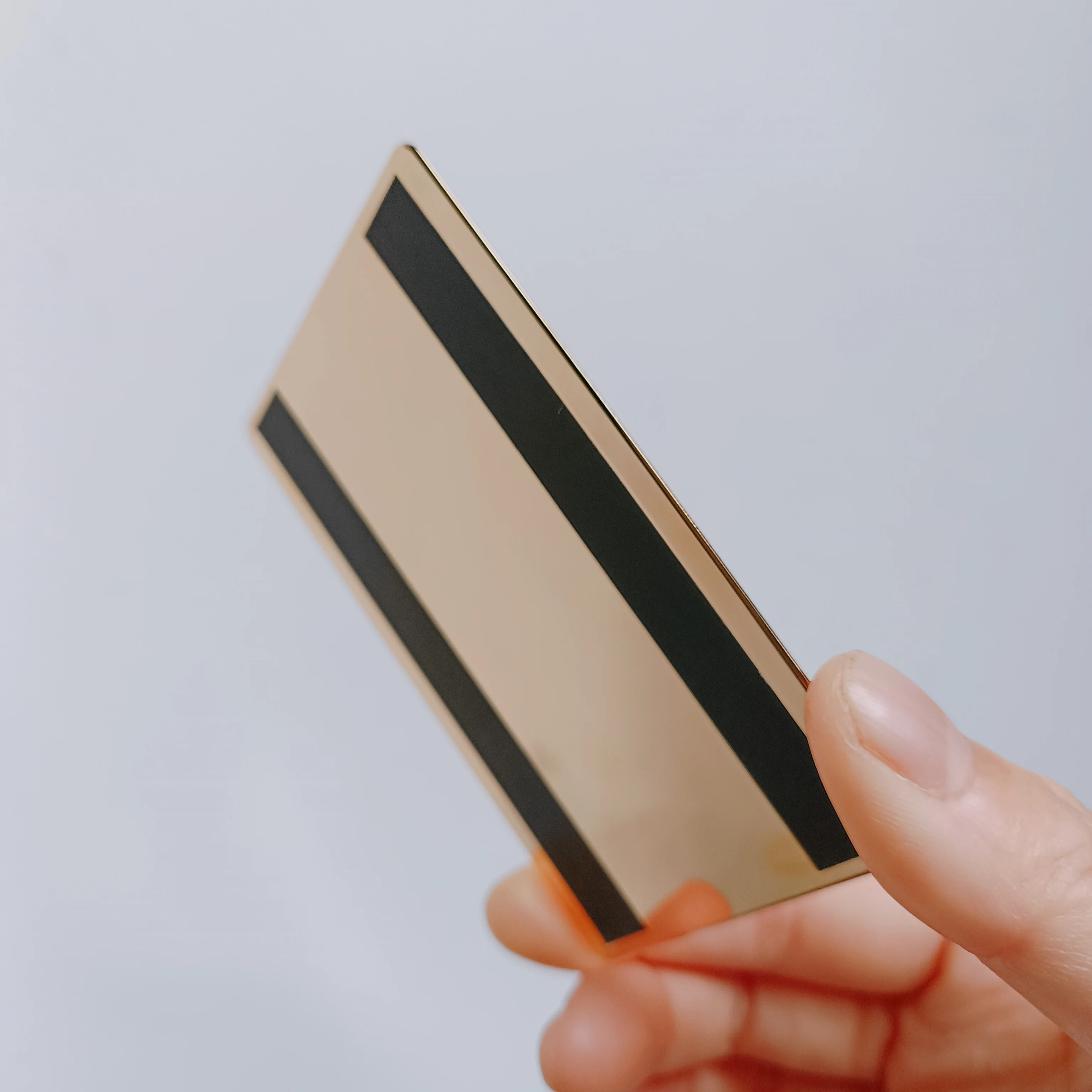 Free Online Bank Card Custom Blank Metal Bank Atm Card Printing Services 4442 4428 Nfc  Double Chip Metal Credit Card