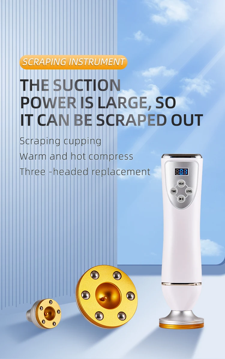 Rechargeable LED Display Electric Cellulite Guasha Device