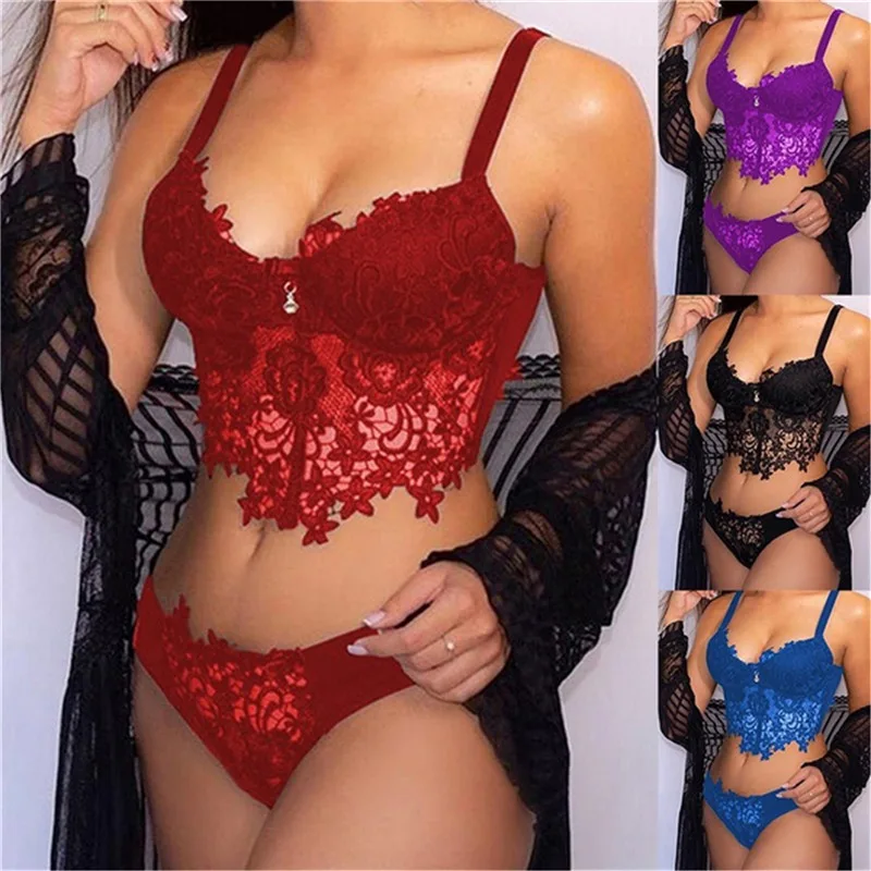 Conjunto De Lencería Erótica De 2 Piezas Para Mujer,Ropa Interior De  Encaje,Sujetador De Realce Erótico - Buy Al Por Mayor Venta Al Por Mayor  Nuevo Europeo Y Americano De Casa Dos Piezas