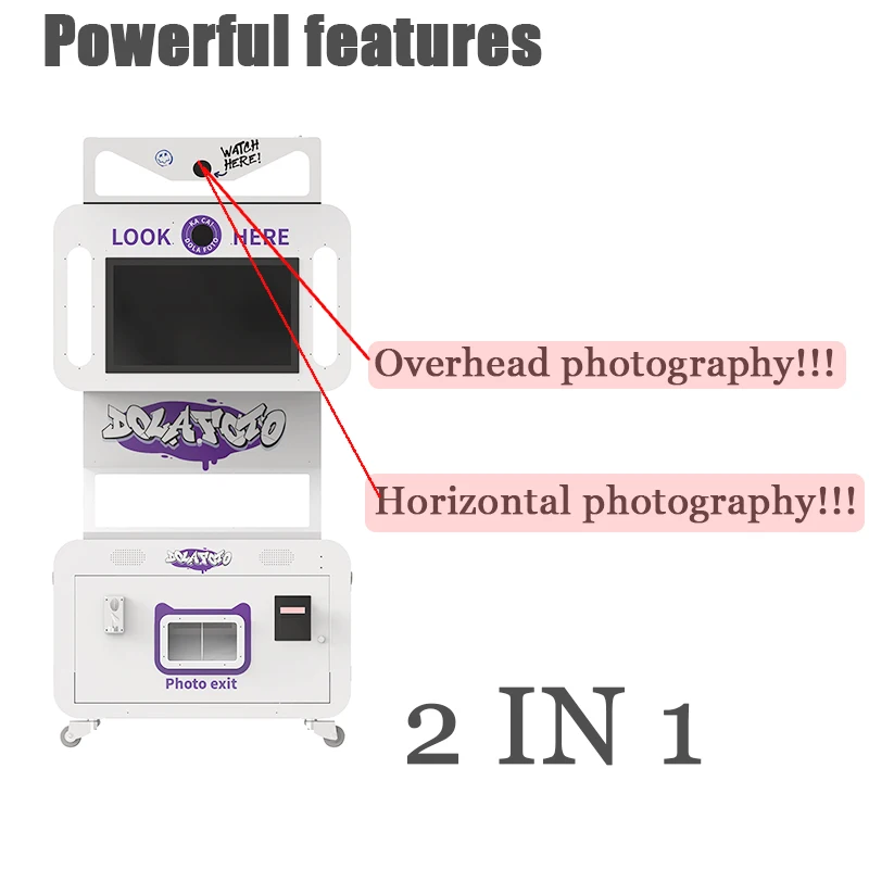 Dts-001 Photo Booth Machine Printing Photo Booth Easy and Quick Multi-Device Support Logo Customization High Technology