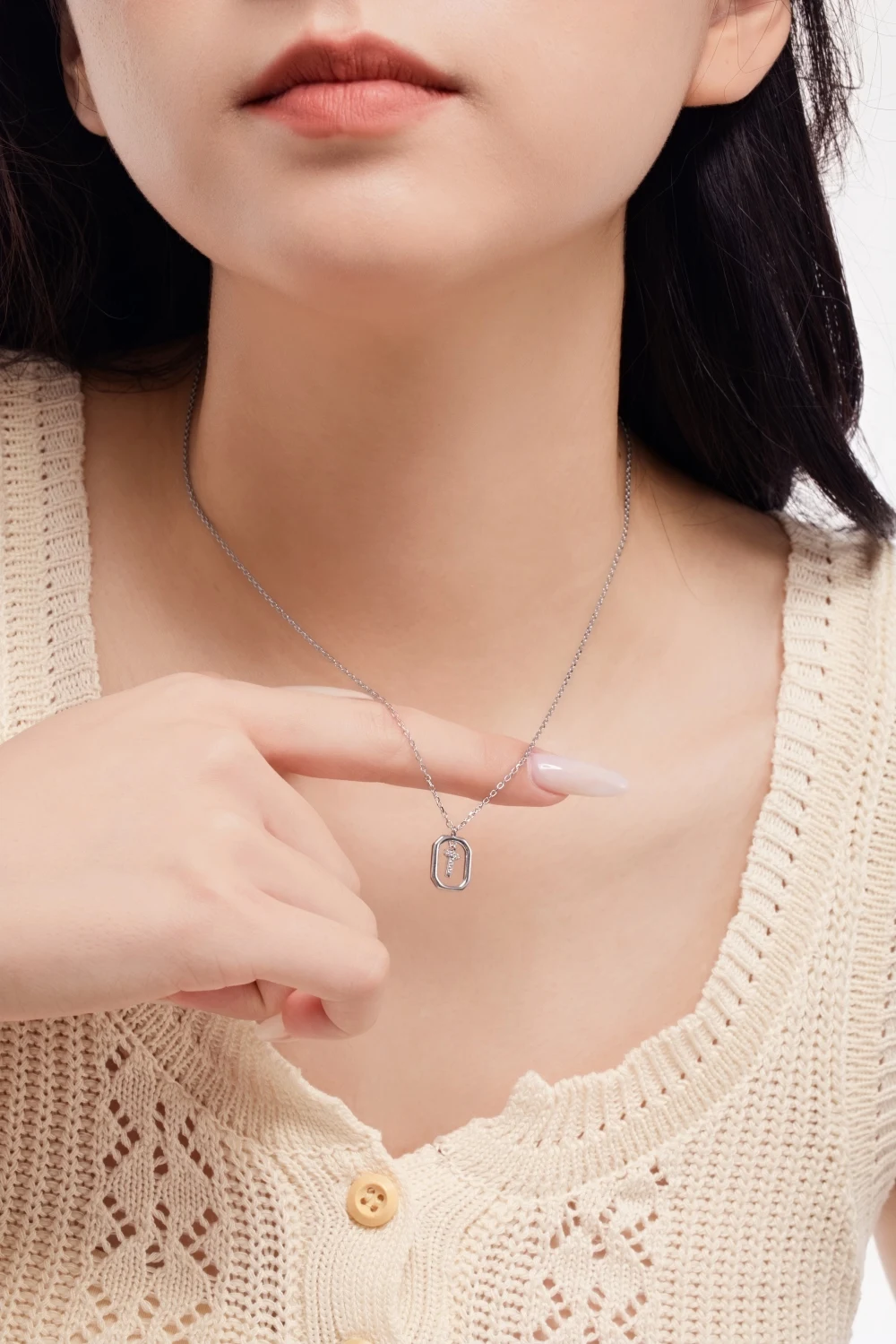 KAKODIY Initial Pendant Necklace 925 Sterling Silver 5A Cubic Zirconia 26 Letters Alphabet Jewelry for Women Gifts detail 2