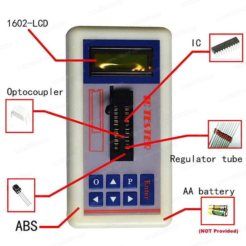New Arrival TSH-06F Digital IC Chip Tester with 3 Adapters