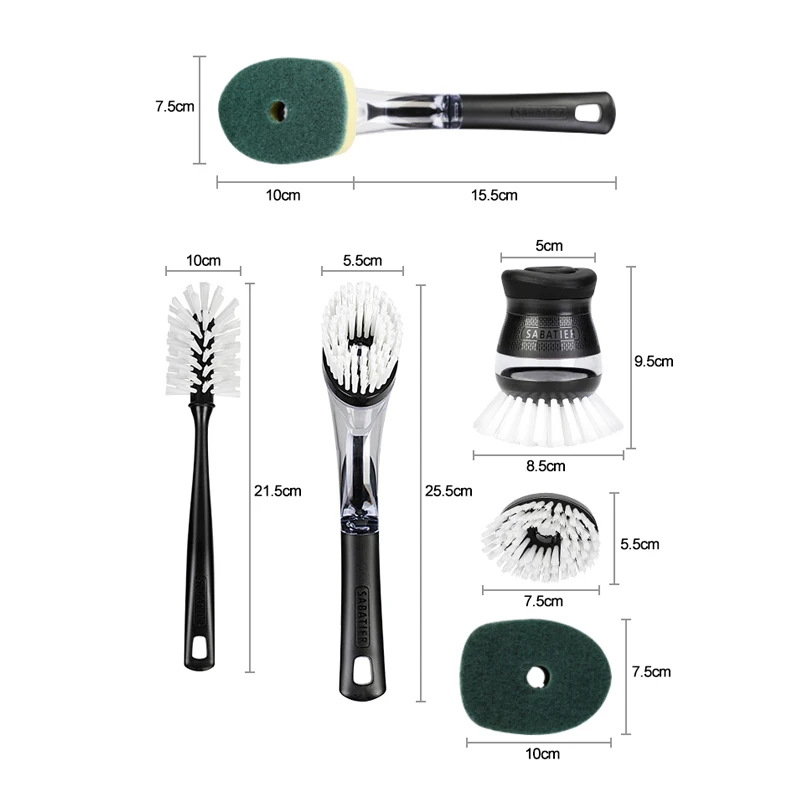 Scrub Kitchen Plastic Brush Dish Washer Brush Set Cleaning Wash Tool