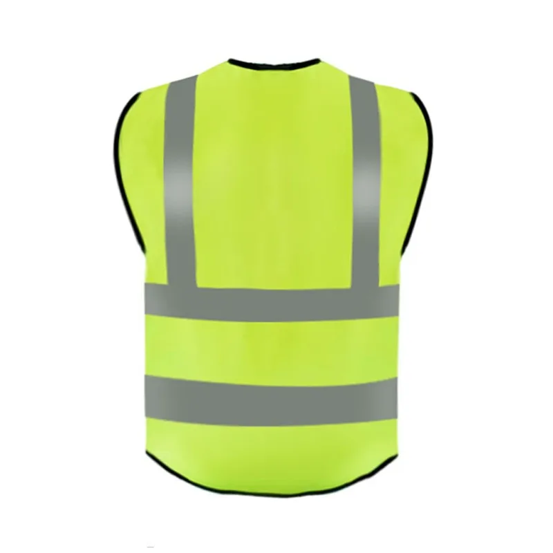 Outdoor Work High Visibility reflective safety vests Traffic Construction Vest With multi Pockets and Zipper