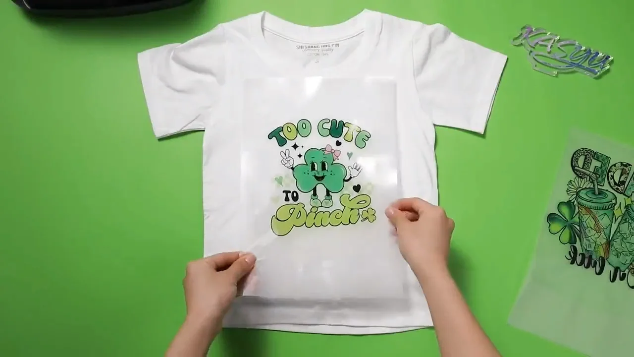 Custom Plastisol Heat Transfers Designs Logo Sticker Clear Film Screen