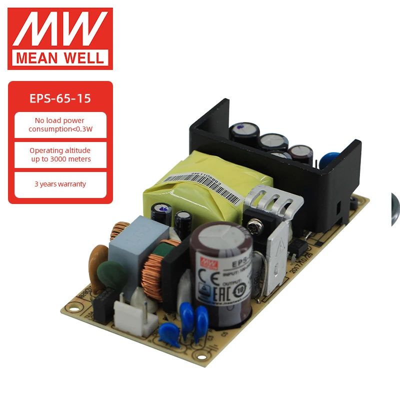 Mean Well EPS-15-5 15W Switching Power Supply - 5V 3A Single Output Open Frame