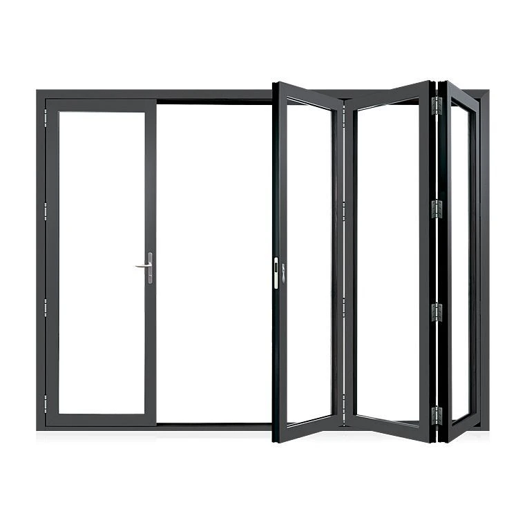 High quality balcony aluminum sliding doors double glass and aluminum Bi-folding exterior doors