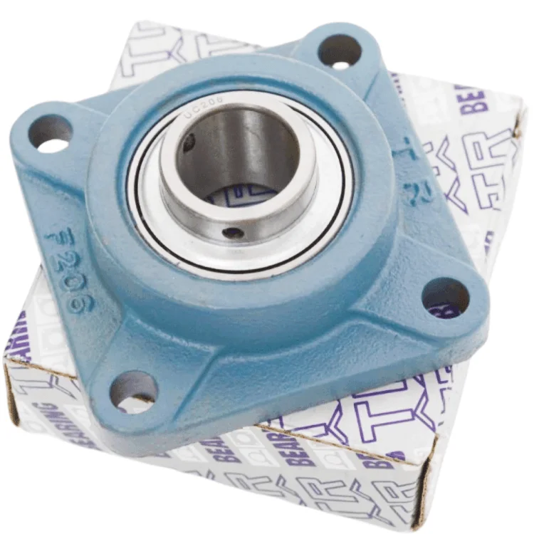 Four-Bolt Square Flange NSK Pillow Block Bearing Ucf Series With Cast Iron Bearing Housing For Transmission Devices Four-Bolt Square Flange NSK Pillow Block Bearing Ucf Series With Cast Iron Bearing Housing For Transmission Devices