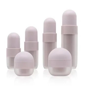 Luxury acrylic plastic  round cap cylindrical ball jar set and bottle 30 50g 15 30 50 100ml skincare lotion cream cosmetic jar