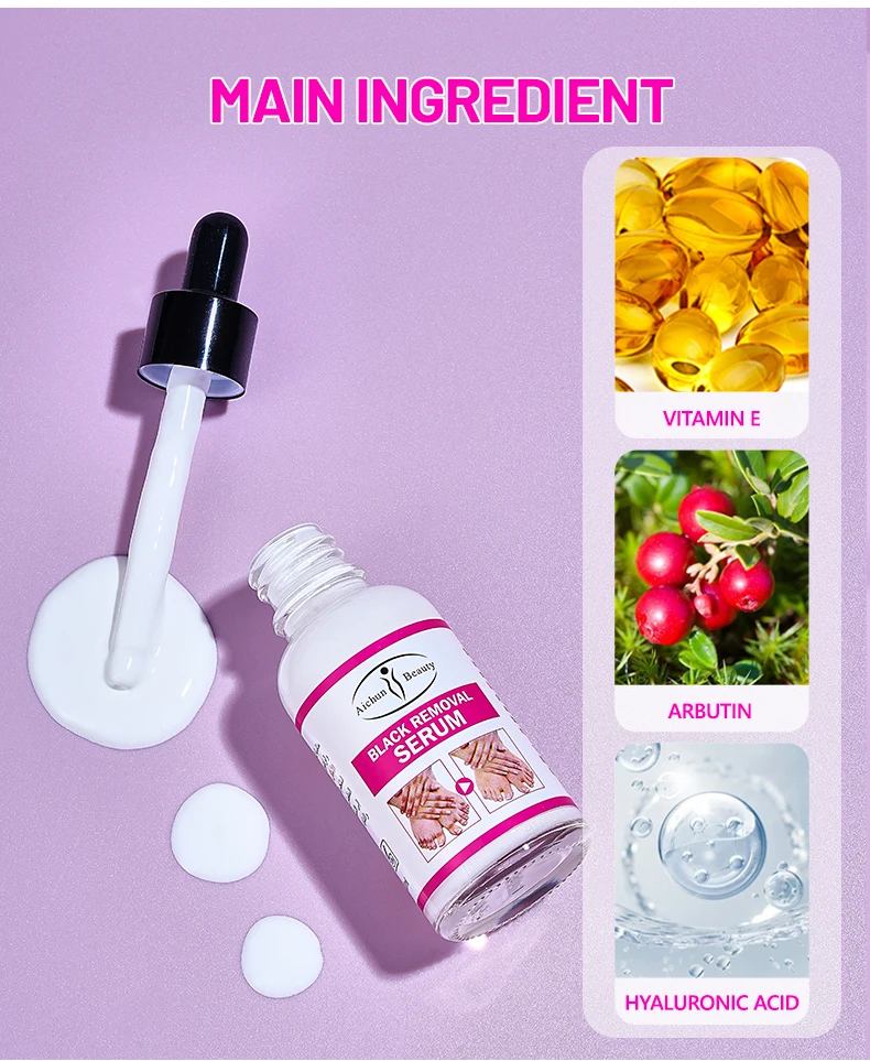 Aichun Beauty 30ml Organic Natural Joint Supe Whitening Serum With Vitamin E Strong Whitening Serum Body for Black Skin