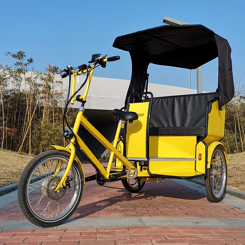 緑色の三輪車人力車 緑色の三輪車人力車 3 Wheel Electric Tuk Tuk Tricycle for