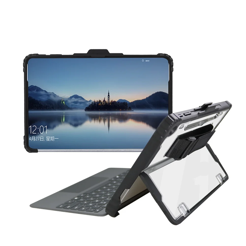 Laudtec OEM Shockproof Tablet Cover With Transparent Stand And Pen Slot Anti Drop Protective Case For Microsoft Surface Pro12