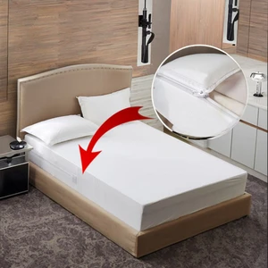 Wholesale Premium 100% Cotton Knitted Fitted Style Waterproof Mattress Protector for Guest House