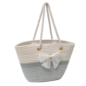 Handmade Woven Bag for Women 2026 New Trendy Ethnic Style Large Capacity Tote Bag Vegetable Basket Bag