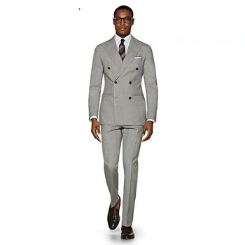 MTM made to measure 3 pieces coat pant designs formal men suits plaid slim fit custom tuxedo blue man suit wedding suit for men