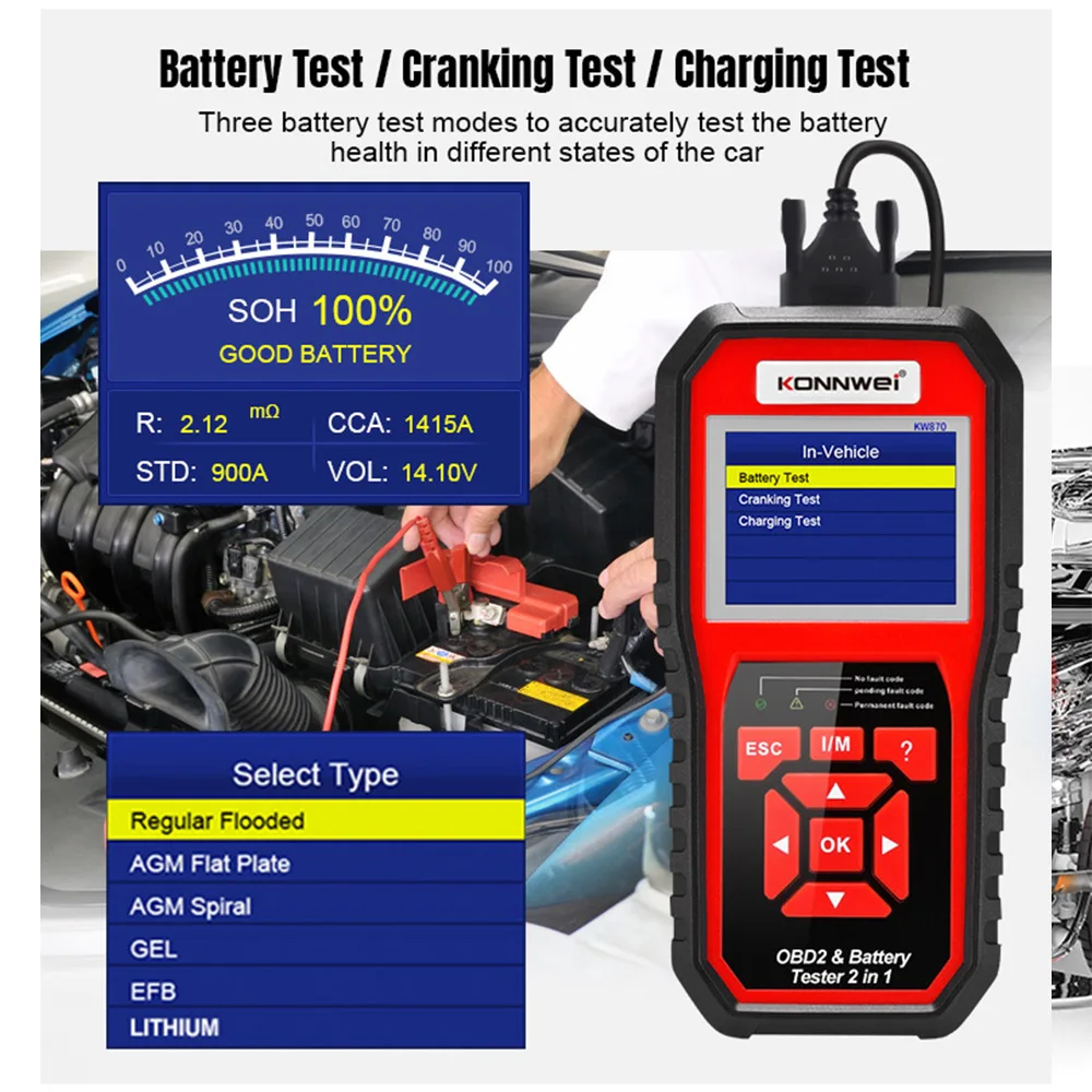 2022 New Mut II OBD2 Car Diagnostic Scanner Universal Code Reader for Vehicles 1996 and Later